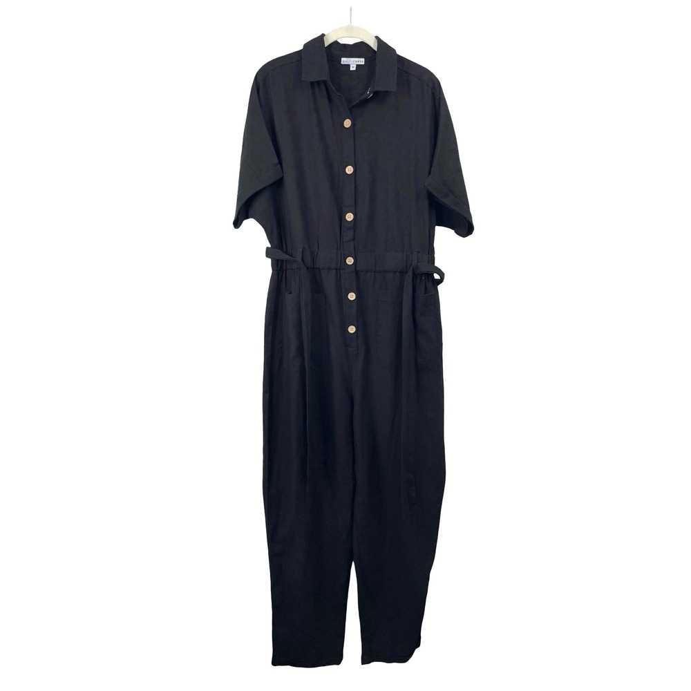 Baltic Born Dallas Button‎ Up Jumpsuit Size M black - Picture 4 of 11